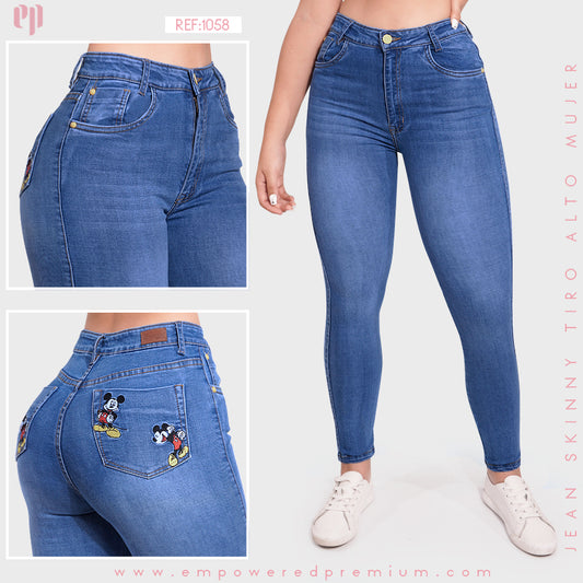 Jean Skinny Tiro Alto 1058