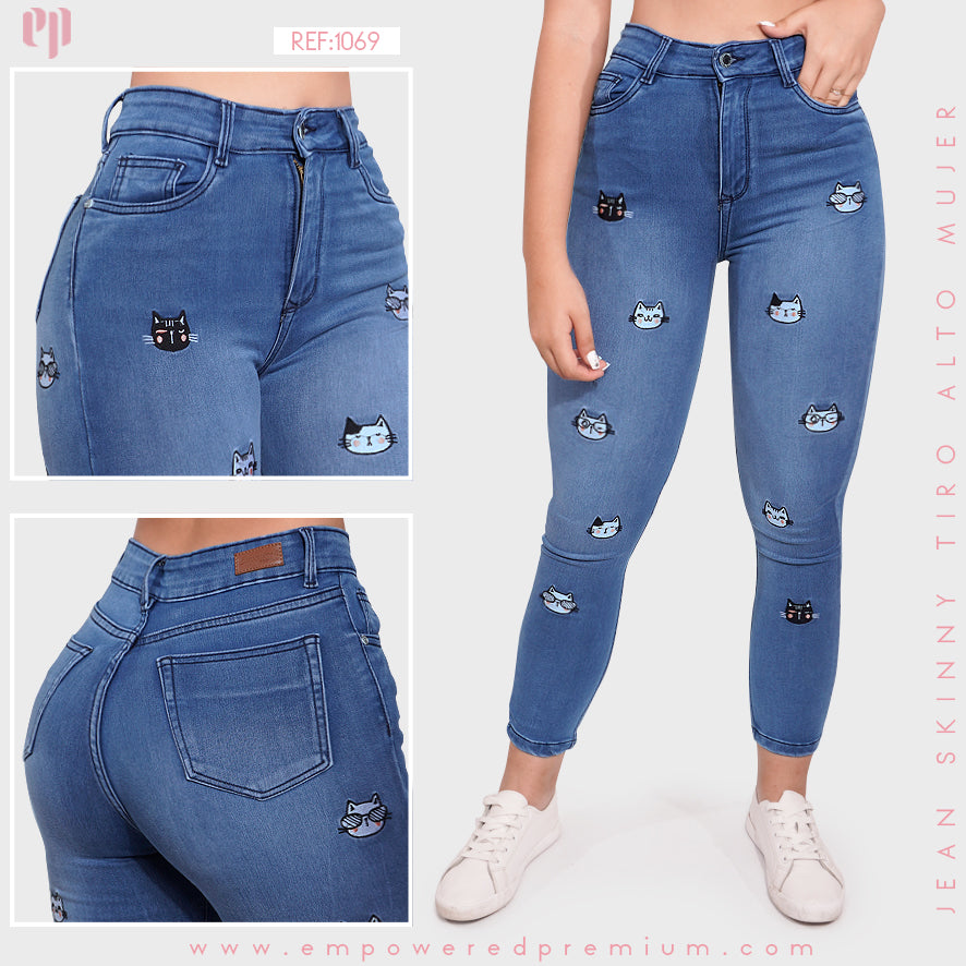 Jean Skinny Tiro Alto 1069