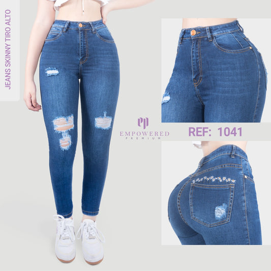 Jean Skinny Tiro Alto 1041