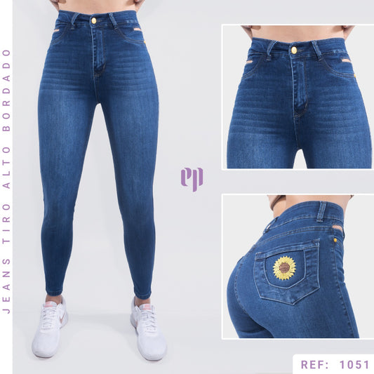 Jean Skinny Tiro Alto 1051